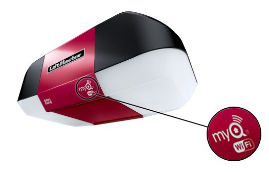 myQ logo on LiftMaster motor